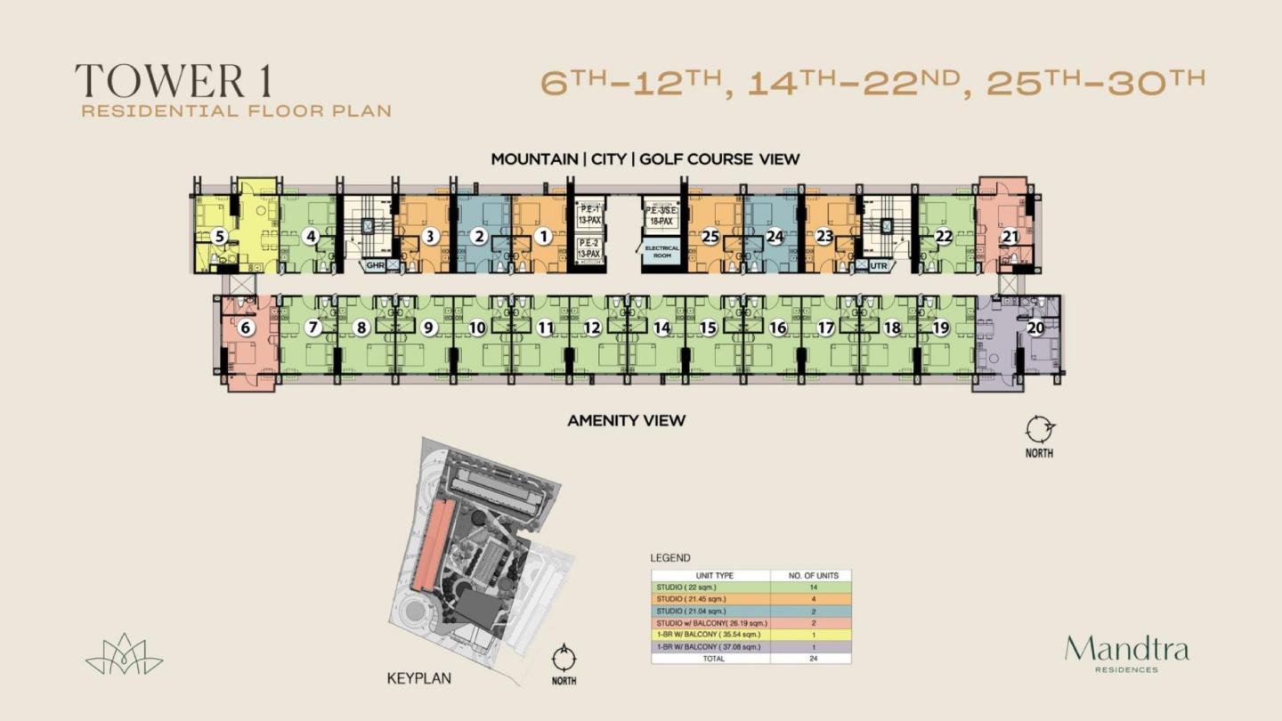 1-Bedroom Unit Floor Plan