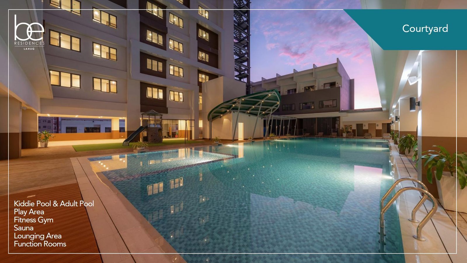 Be Residences Lahug courtyard pool