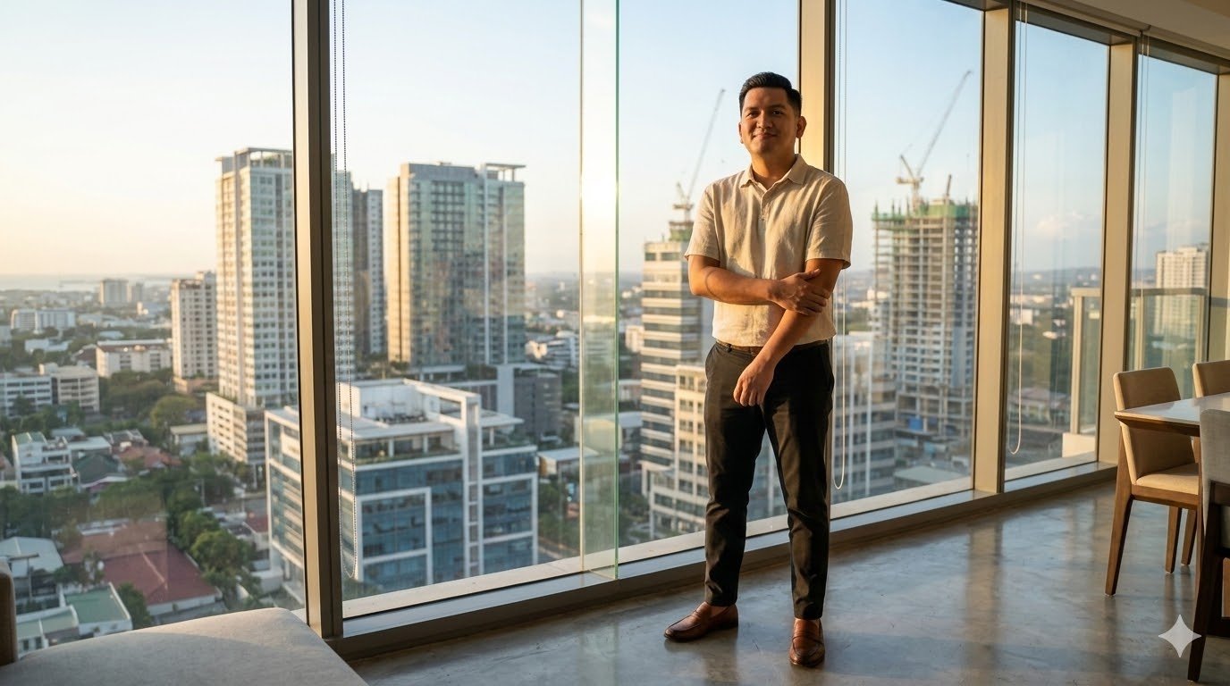 Patrick Zumel Bitoy Licensed Real Estate Broker REB CRS at Cebu City high-rise showroom — Why Cebu Real Estate Is Still the Strongest Investment in 2025