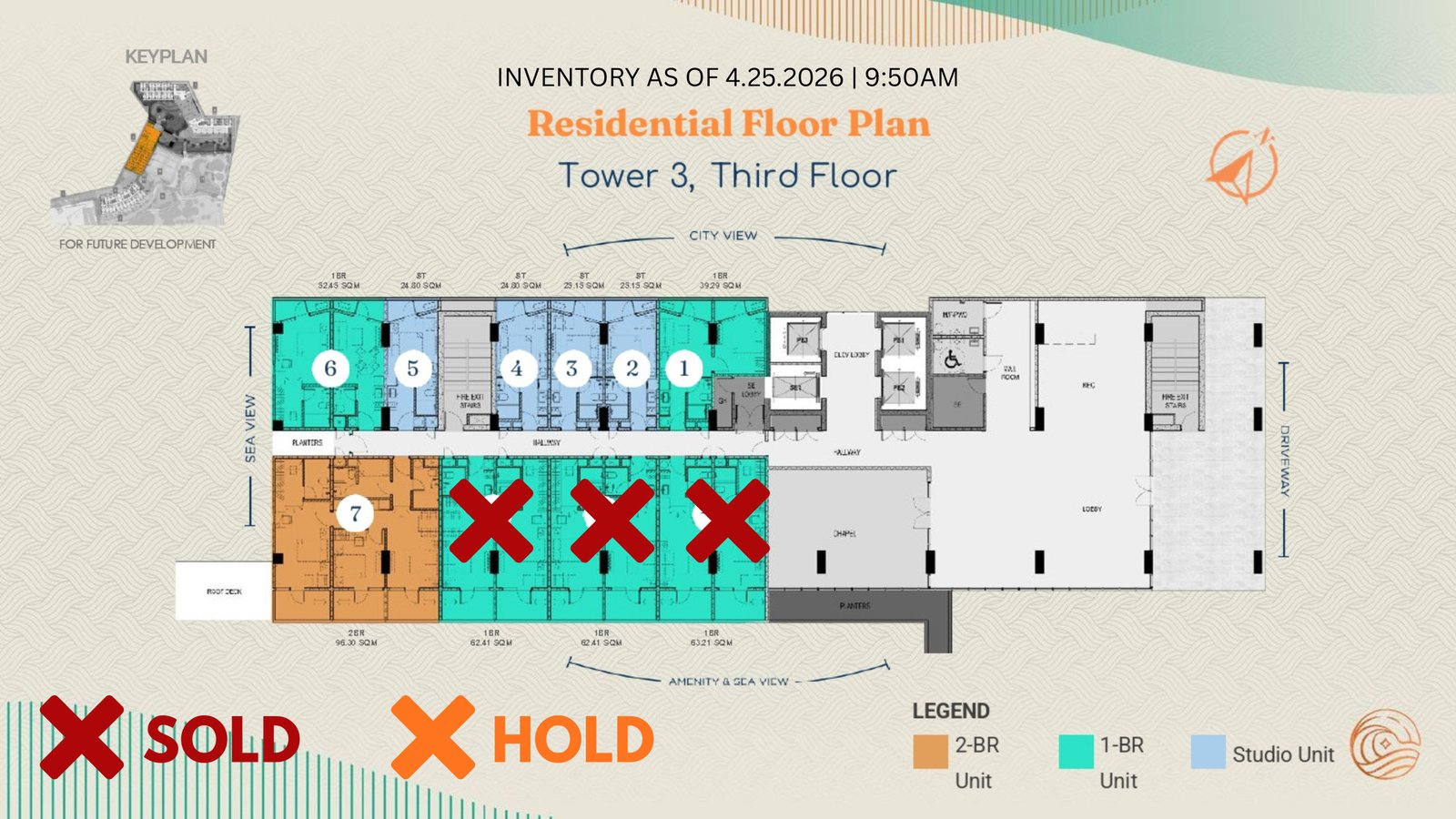 Tower 3 Inventory — 3rd Floor · April 25, 2026