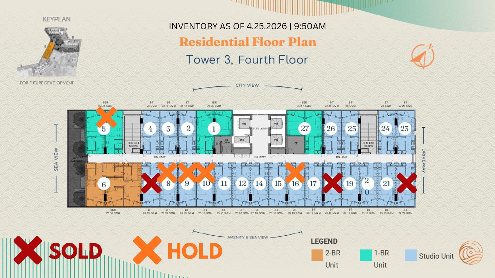 Tower 3 Inventory — 4th Floor · April 25, 2026