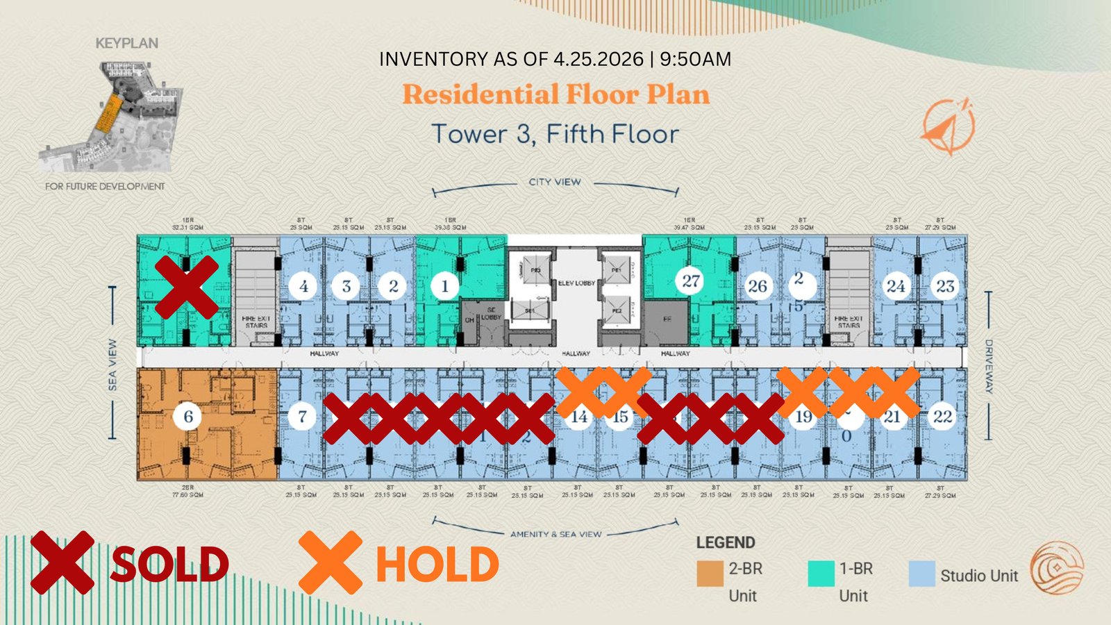 Tower 3 Inventory — 5th Floor · April 25, 2026