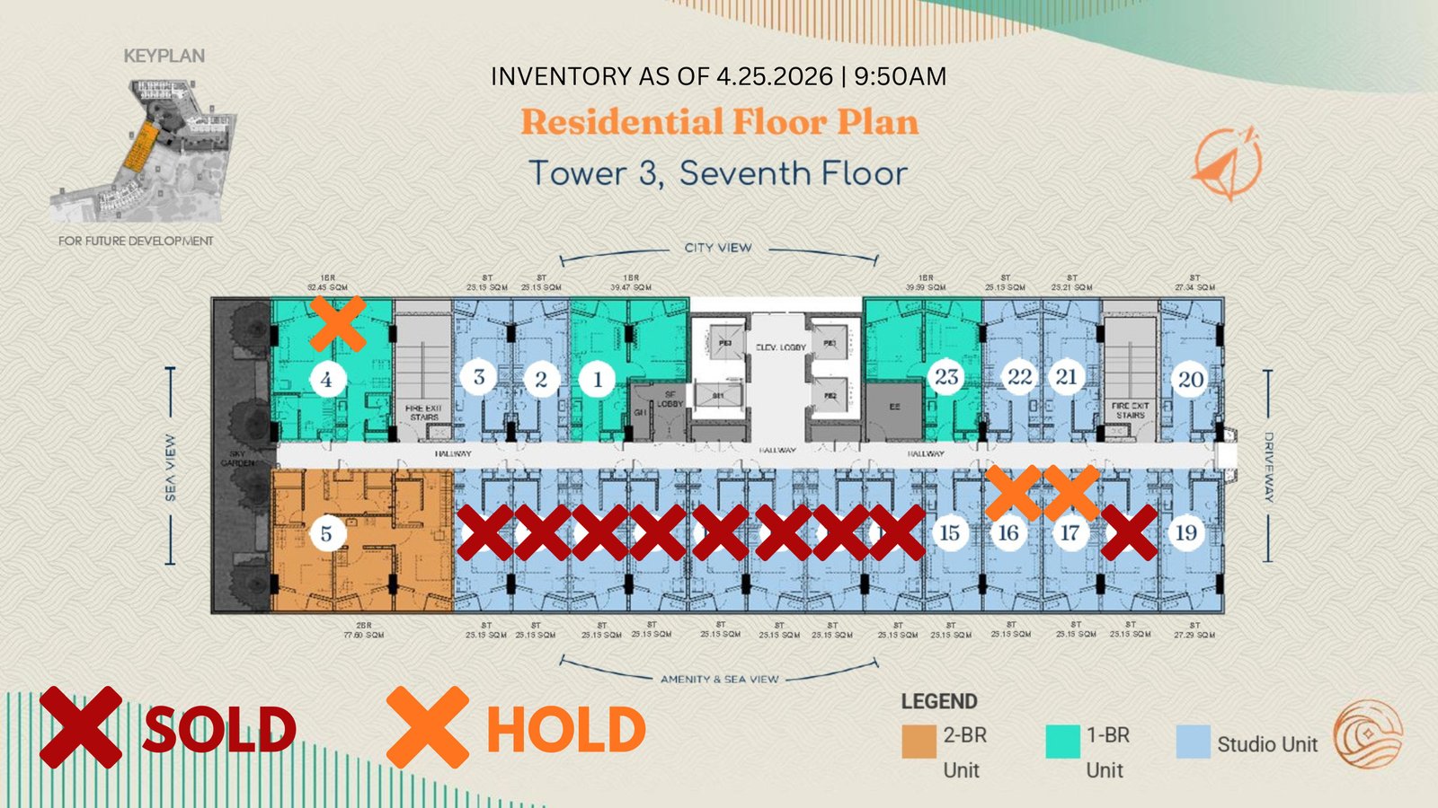 Tower 3 Inventory — 7th Floor · April 25, 2026