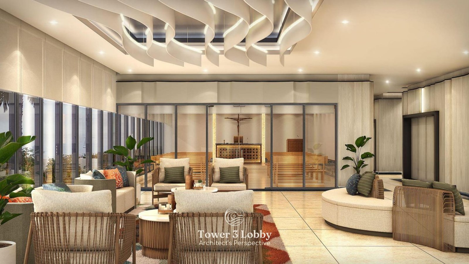 Tower 3 Lobby — Architect's Perspective
