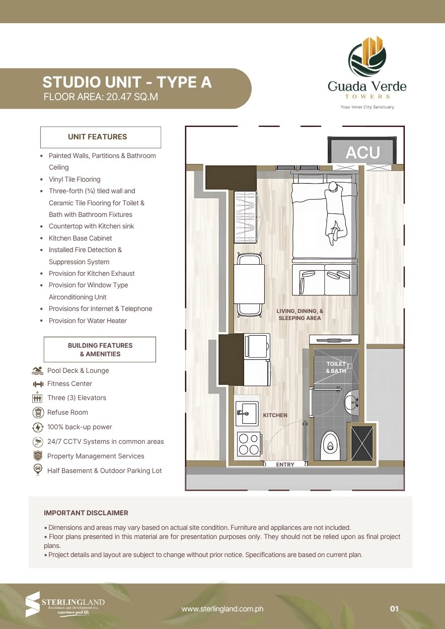 Guada Verde Towers Studio Unit Type A