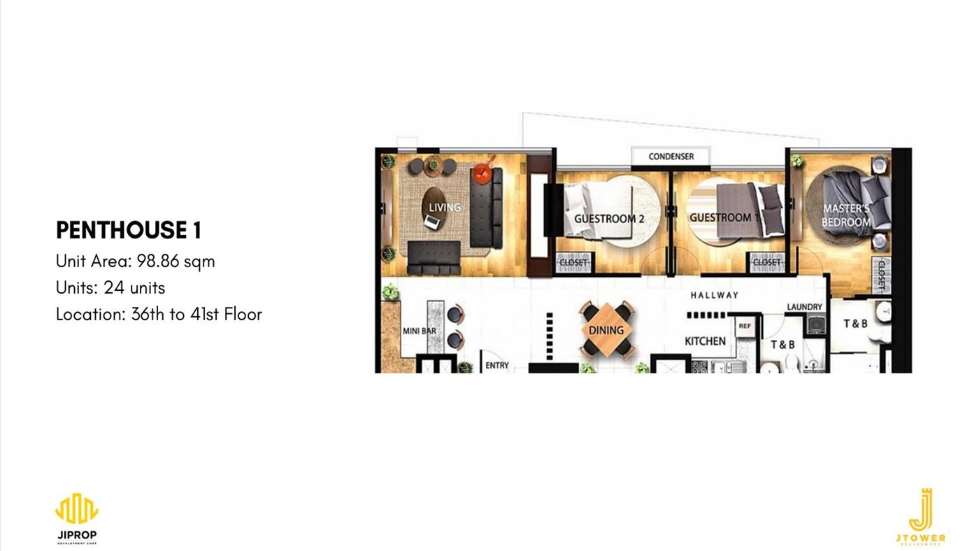 J Tower Residences penthouse floor plan