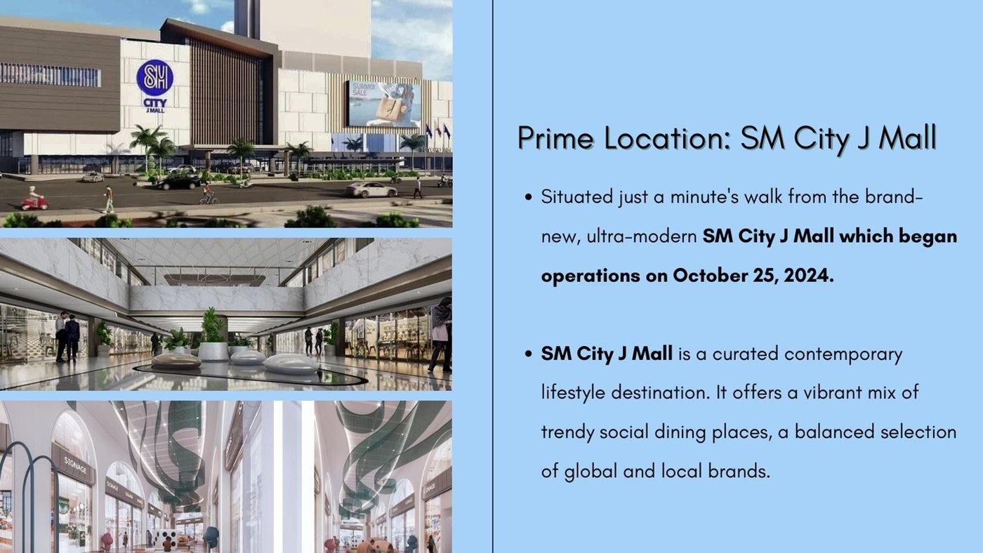 SM City J Mall near J Tower Residences with MyBus access