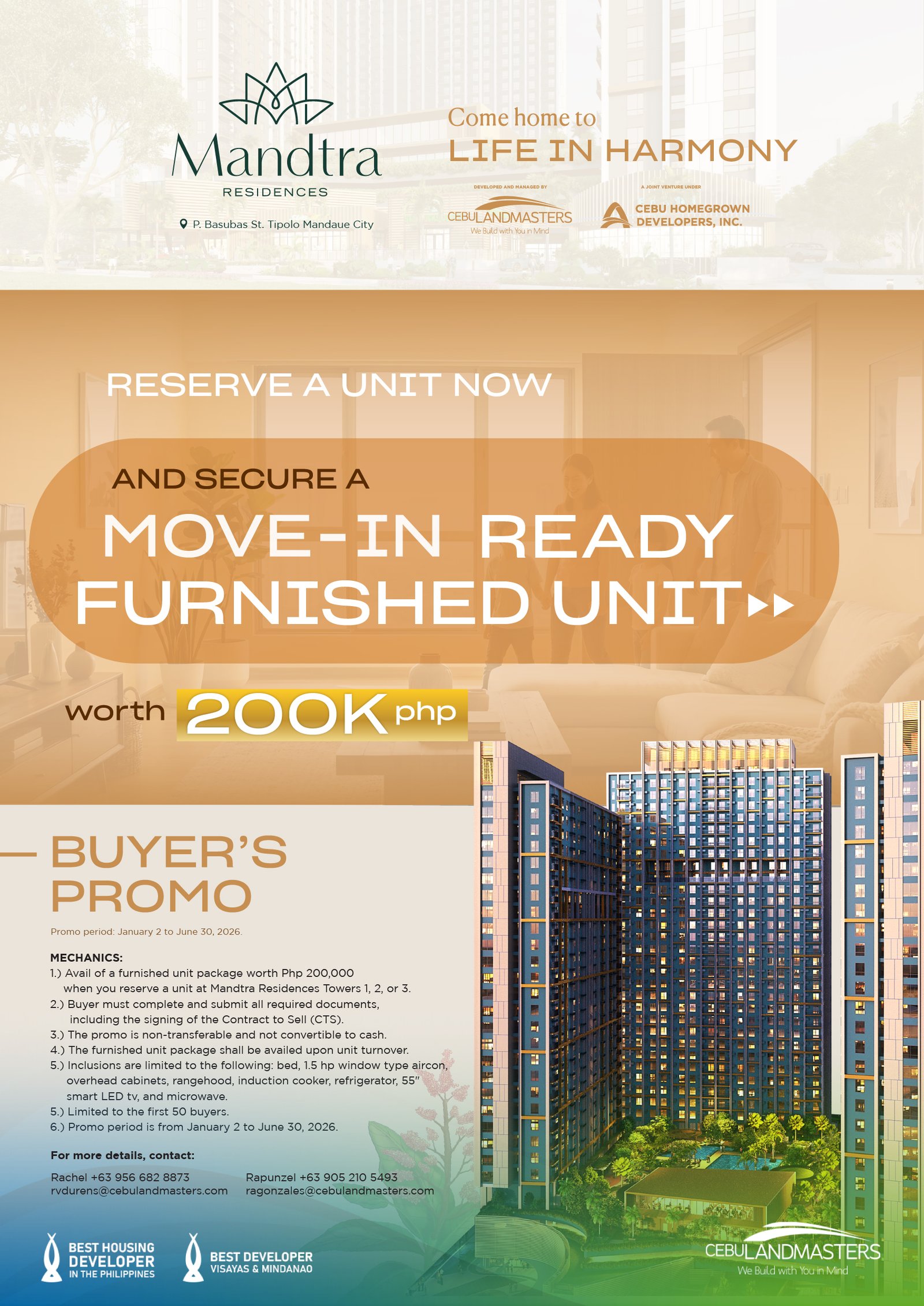 Mandtra Residences Buyers Promo