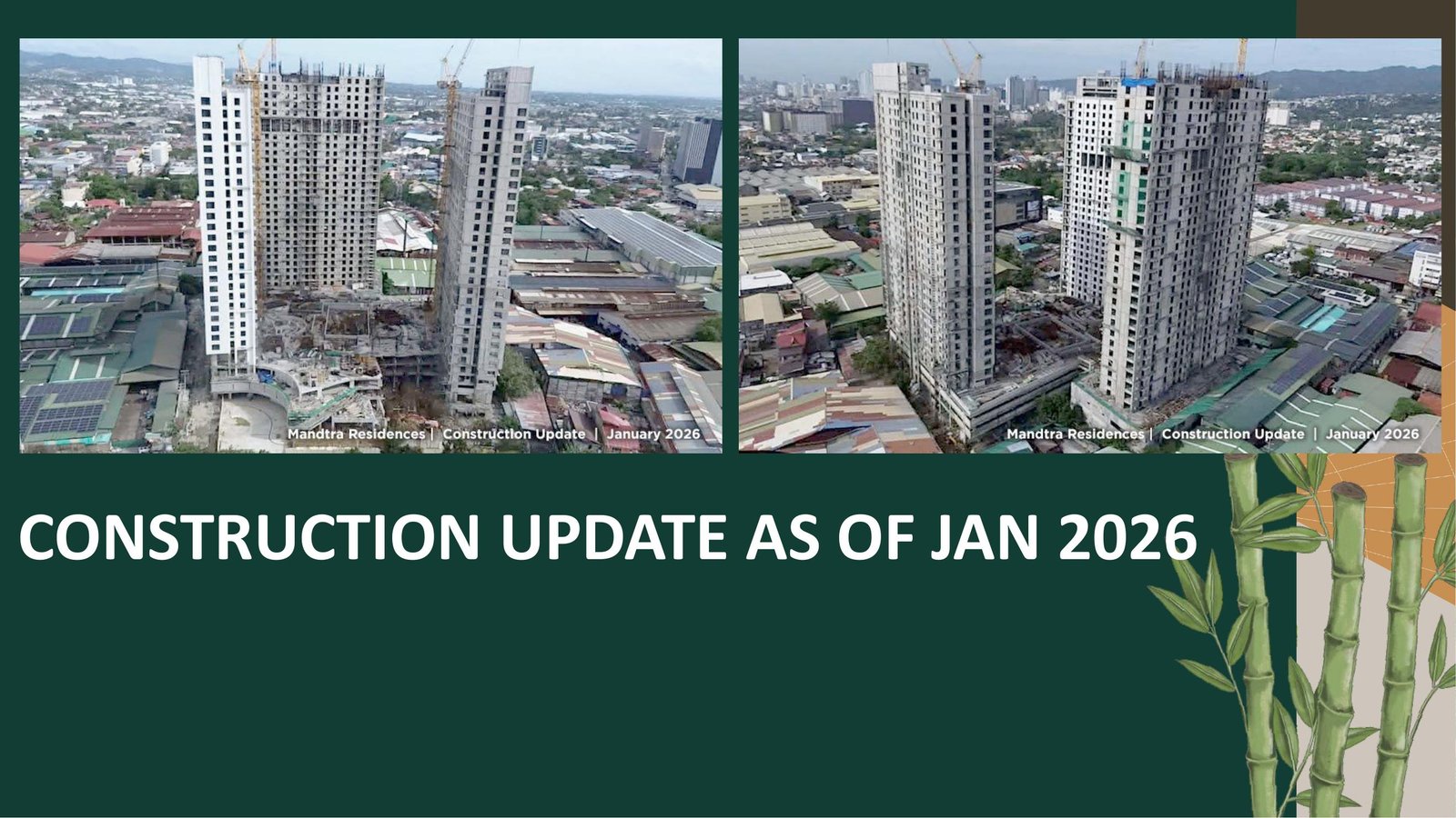 Mandtra Residences construction update January 2026