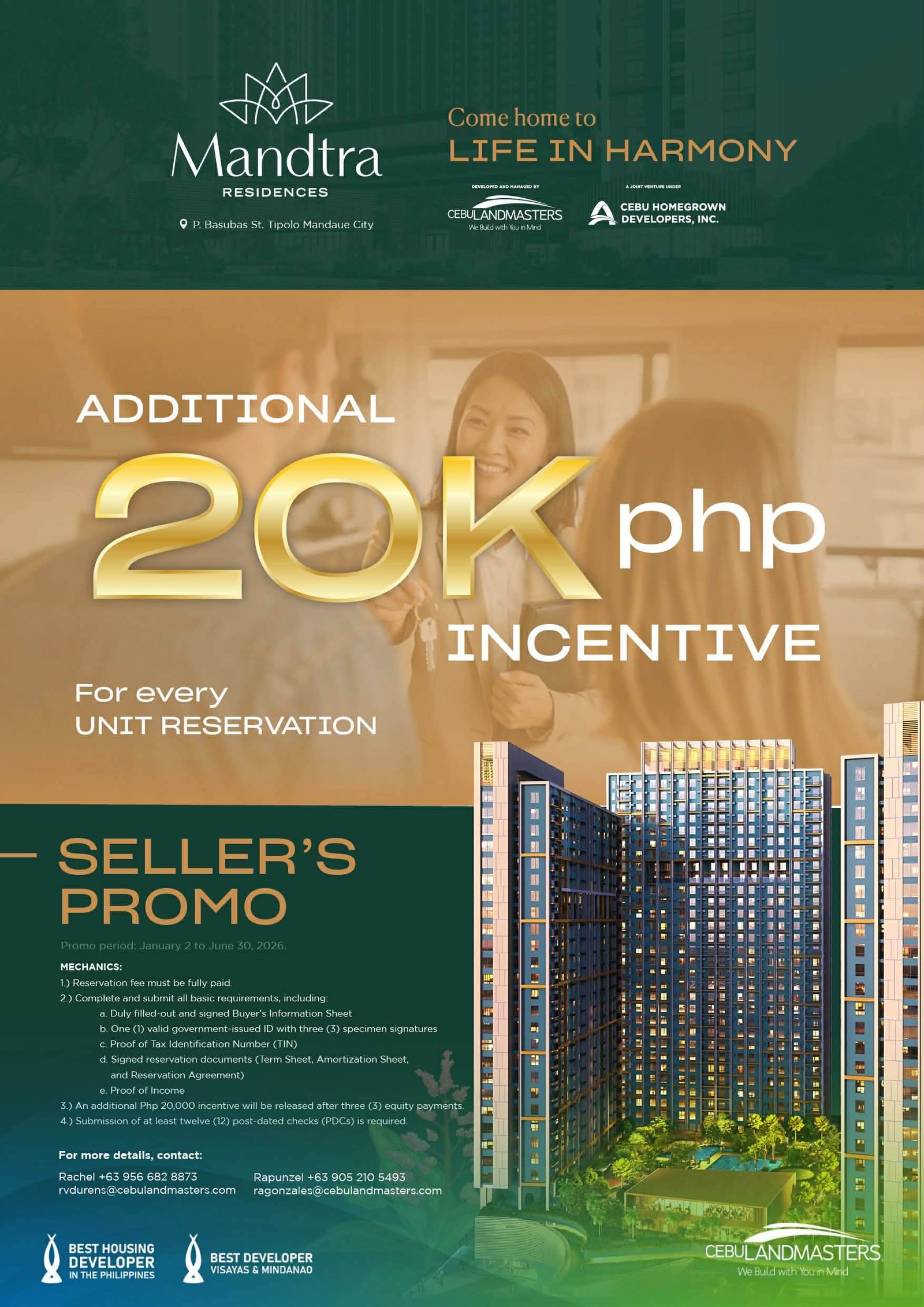 Mandtra Residences Sellers Promo